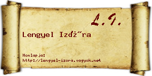 Lengyel Izóra névjegykártya