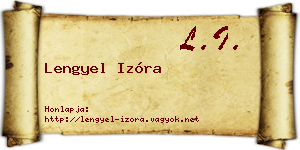 Lengyel Izóra névjegykártya